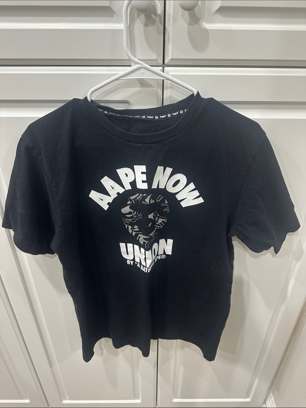 AAPE NOW Union Black Kids Graphic Tee